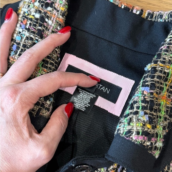Pink Tartan Tweed Blazer - Multicolour/Black - Size 8 - EUC - Picture 5 of 8